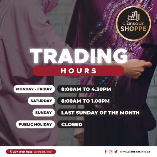 Al Ansaar Shop Trading hours