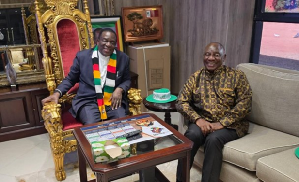 Ramaphosa’s Visit to Mnangagwa’s Farm Earns DA’s tongue Lashing